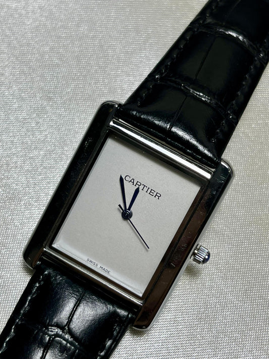Tank Watch – Black Leather Strap