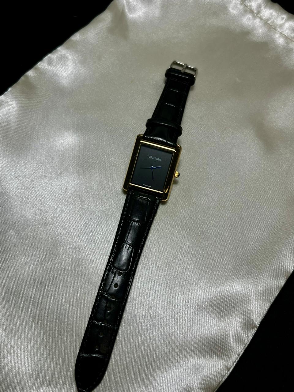 Cartier Tank Black & Gold