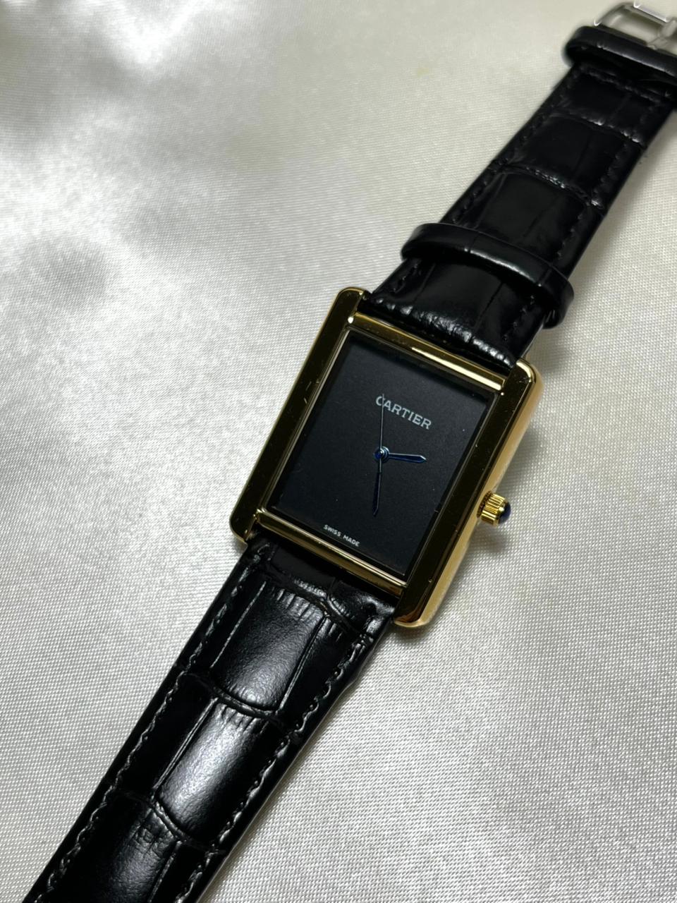 Cartier Tank Black & Gold