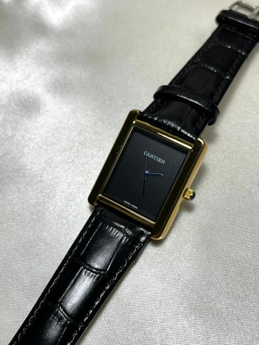 Cartier Tank Black & Gold